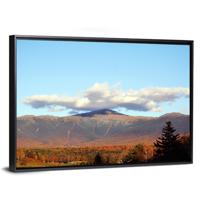 Mount Washington Wall Art as a framed canvas