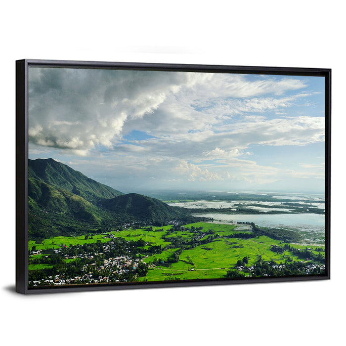 Wular Lake Wall Art as a framed canvas