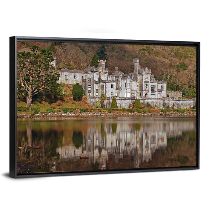 Kylemore Abbey Reflection Wall Art as a framed canvas