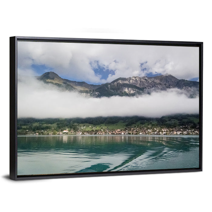 Lake Brienz Reflection Wall Art as a framed canvas