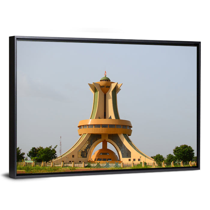 Ouagadougou National Monument Wall Art as a framed canvas