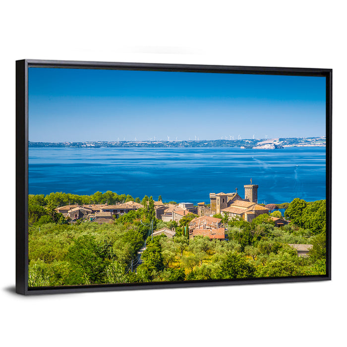 Bolsena Village Overlook Wall Art as a framed canvas
