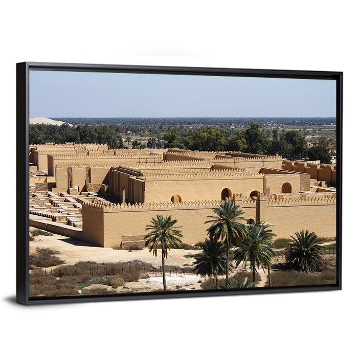 Babylon Palace Ruins Wall Art as a framed canvas