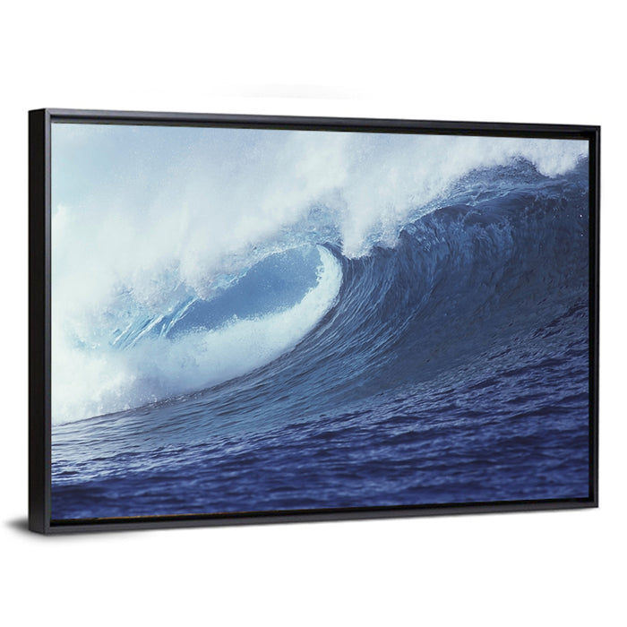 Powerful Breaking Wave Wall Art as a framed canvas