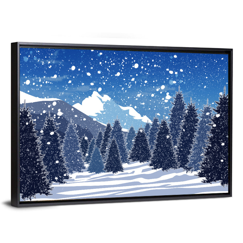 Snowy Winter Forest Wall Art