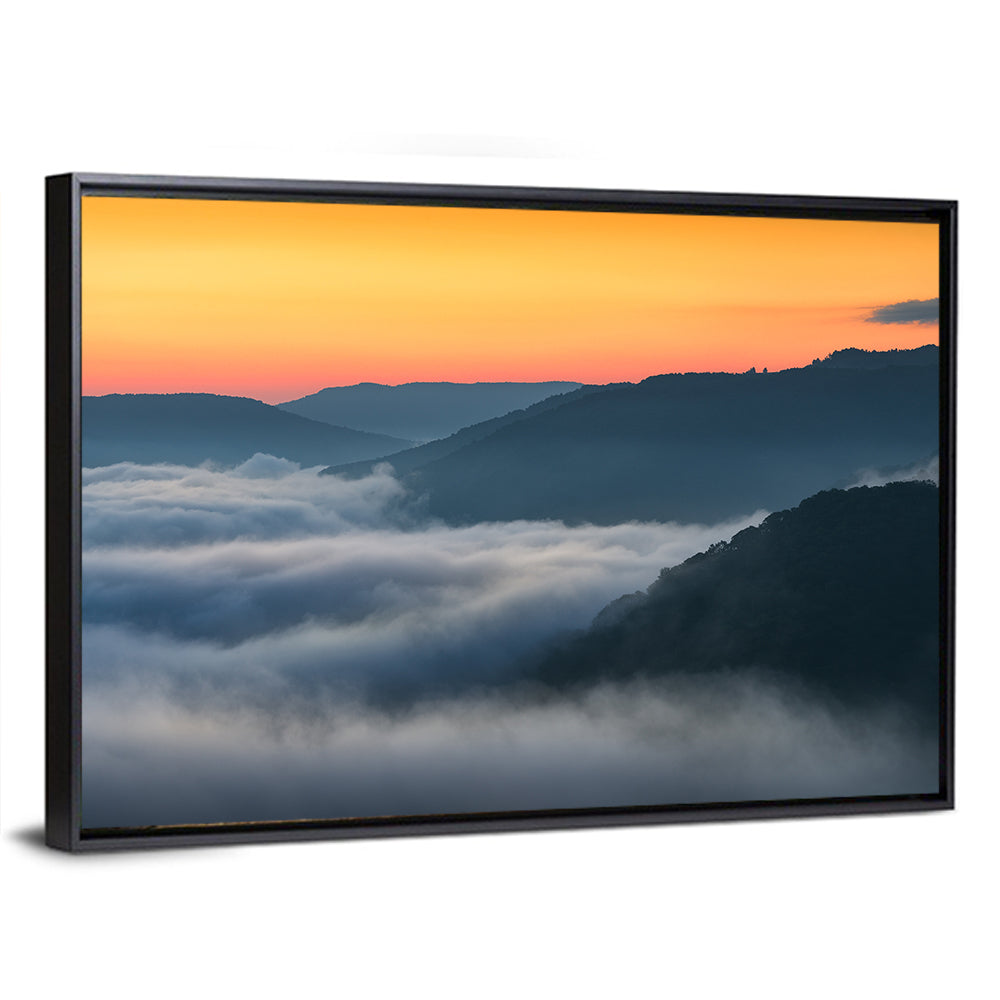 Foggy Mountains West Virginia Wall Art