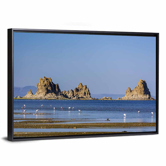 Mono Lake Tufa Islets Wall Art as a framed canvas