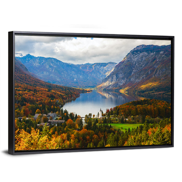 Lake Bohinj, Julian Alps Wall Art as a framed canvas