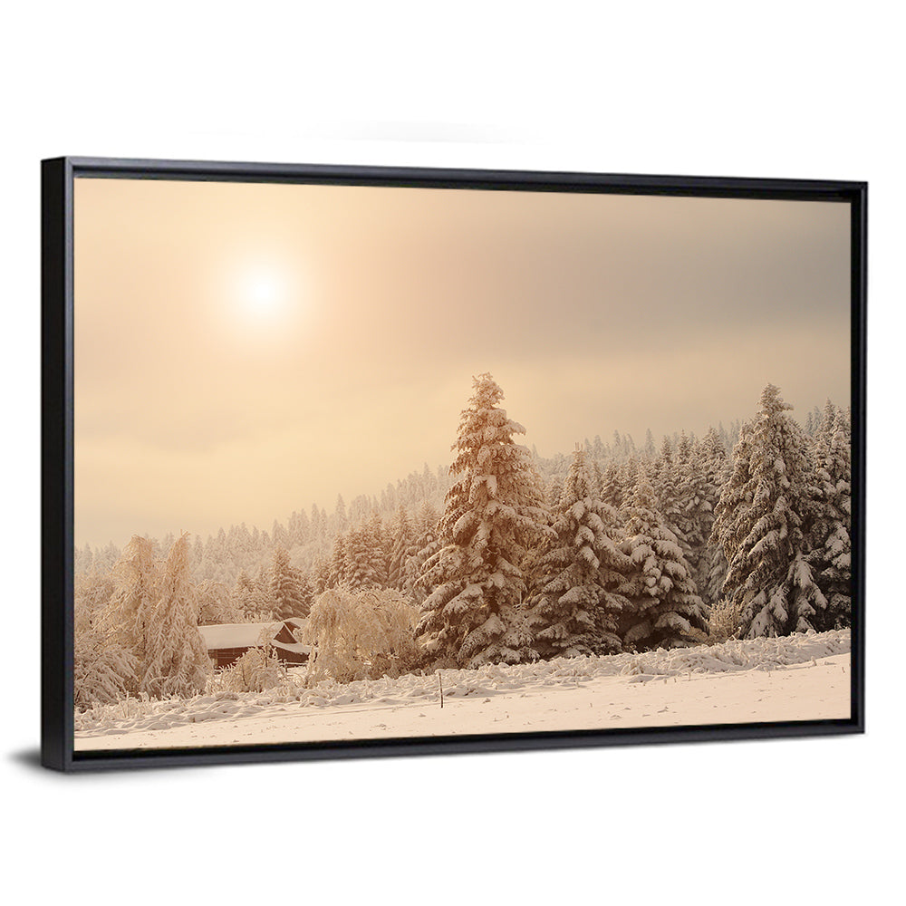 Snowy Winter Landscape Wall Art