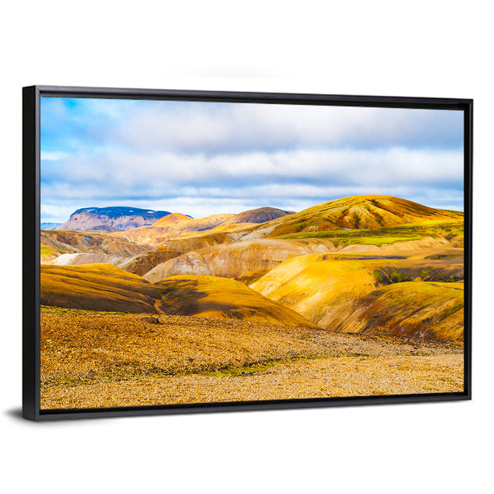 Landmannalaugar Rhyolite Mountains Wall Art as a framed canvas