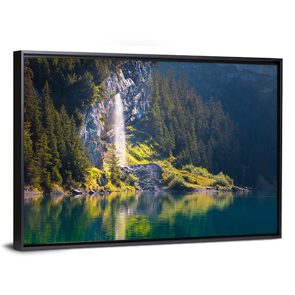 Lake Oeschinen Waterfall Wall Art