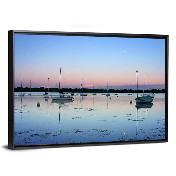Sailboats on Lake Harriet Wall Art as a framed canvas