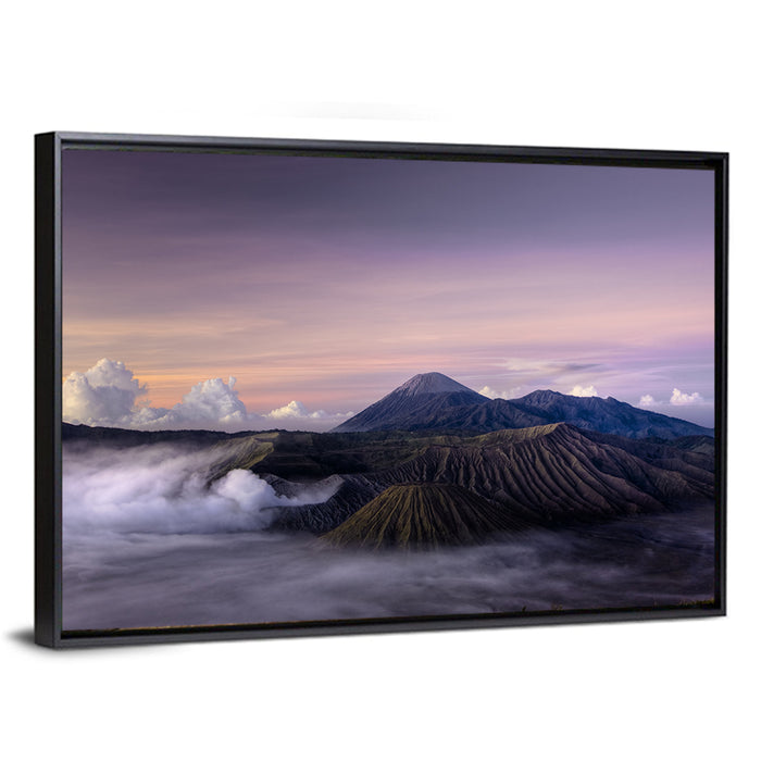 Mount Bromo at Dawn Wall Art as a framed canvas