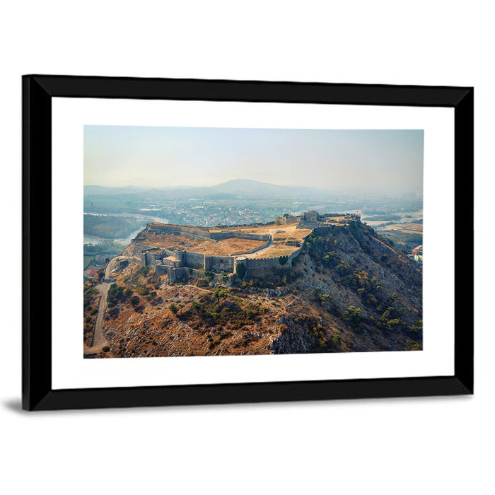 Rozafa Castle Aerial View Wall Art as a framed print