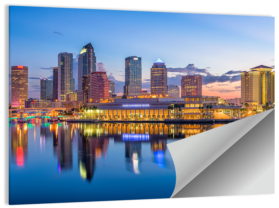Tampa Downtown Skyline Wall Art