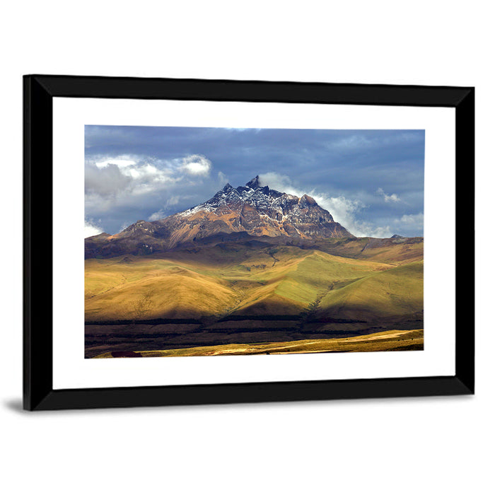 Antisana Volcano Landscape Wall Art as a framed print