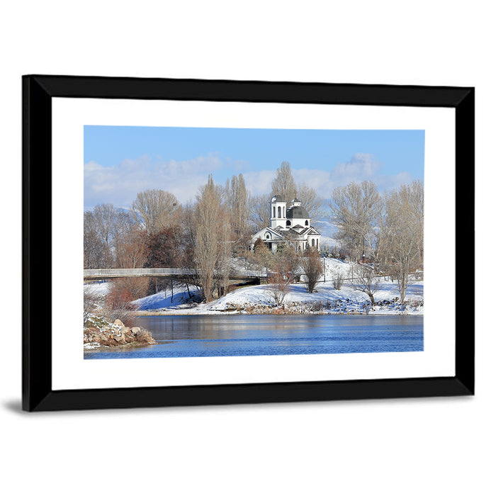 St Naum Ohridski Church by Lake Wall Art as a framed print
