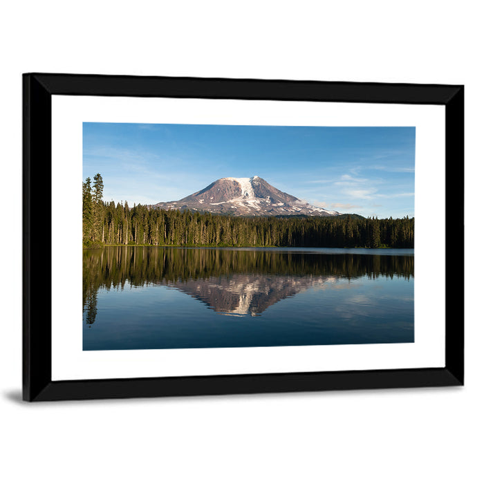 Takhlakh Lake Reflection Wall Art as a framed print