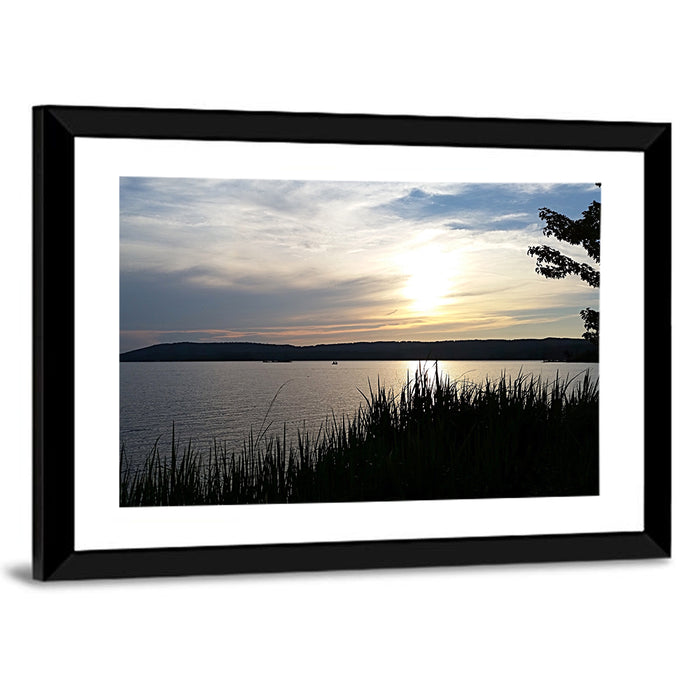 Lake Guntersville Sunset Wall Art as a framed print