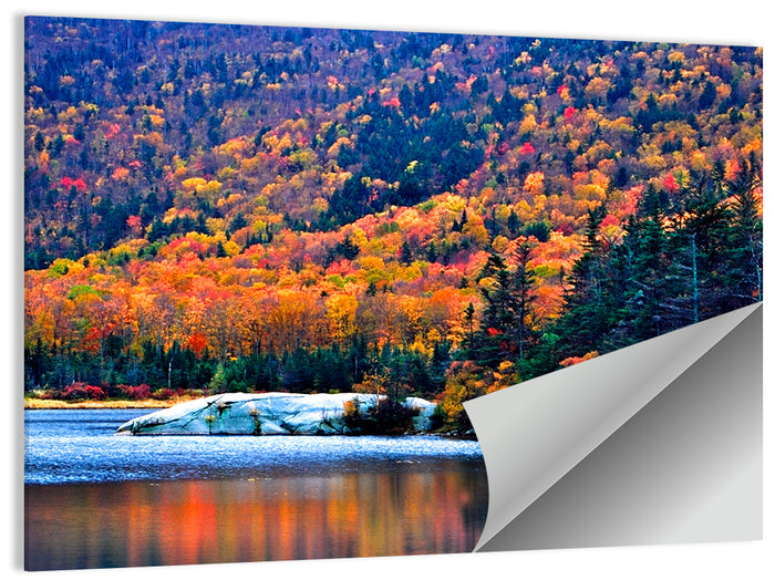 New Hampshire Fall Foliage Wall Art as a poster print