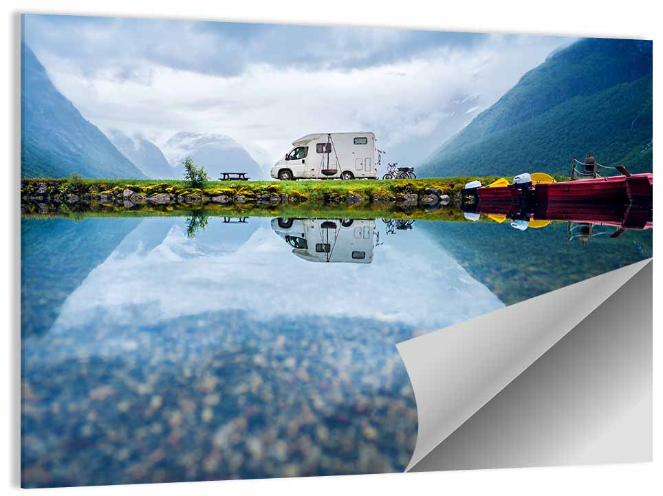 Lake and Vacation Concept Wall Art