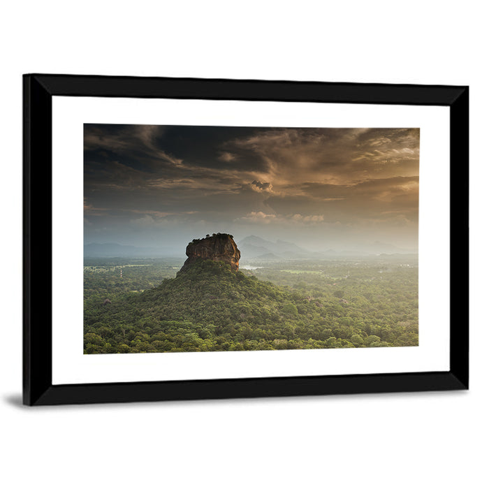 Sigiriya Lion Rock Wall Art as a framed print
