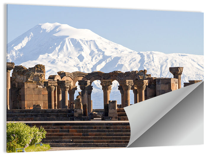 Zvartnots Cathedral and Mount Ararat Wall Art as a poster print