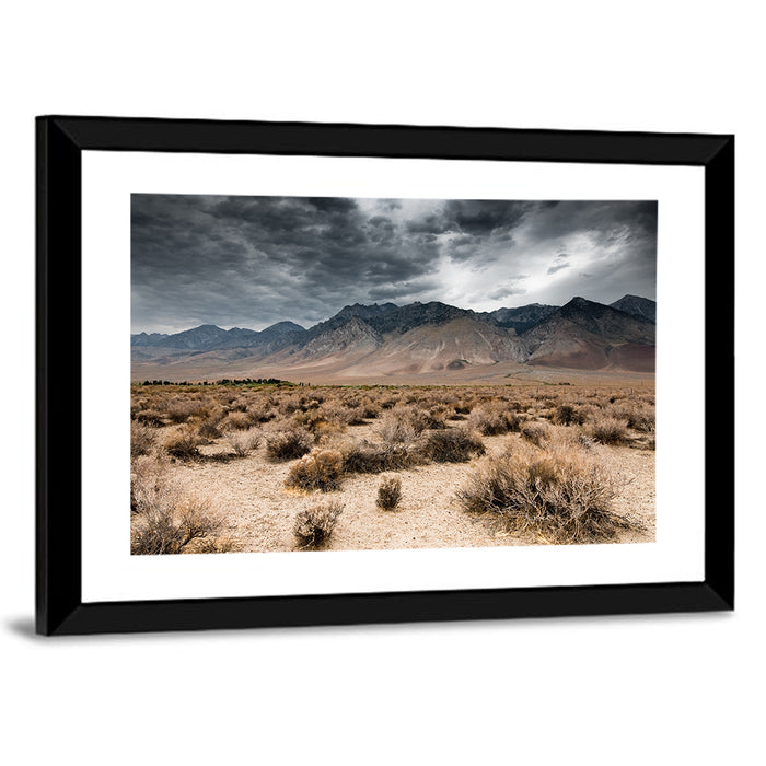 Storm Over Death Valley Wall Art as a framed print