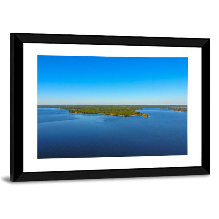 Big Creek Lake Peninsula Wall Art as a framed print