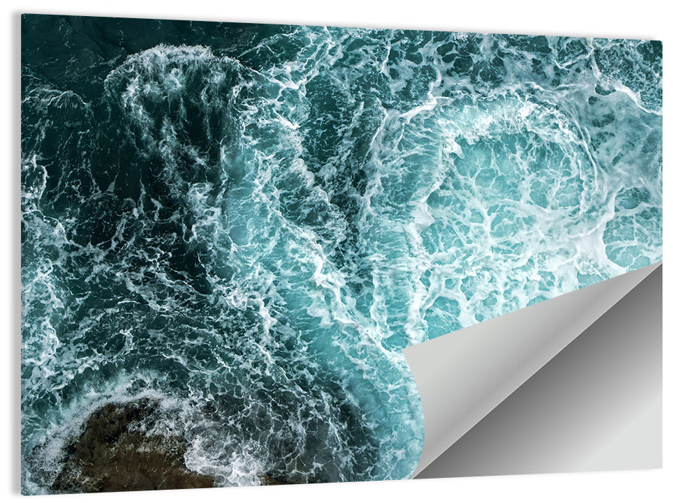 Ocean Waves Splash Wall Art