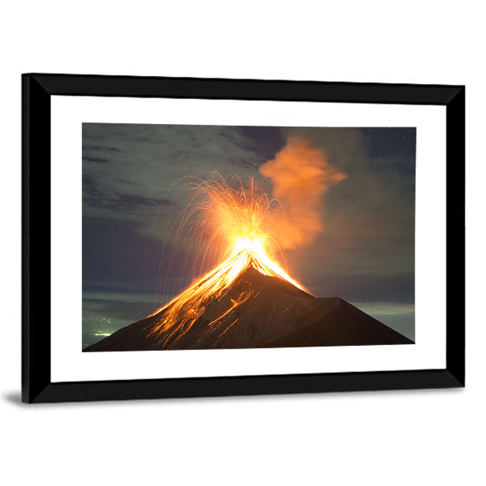 Volcano Explosion Wall Art