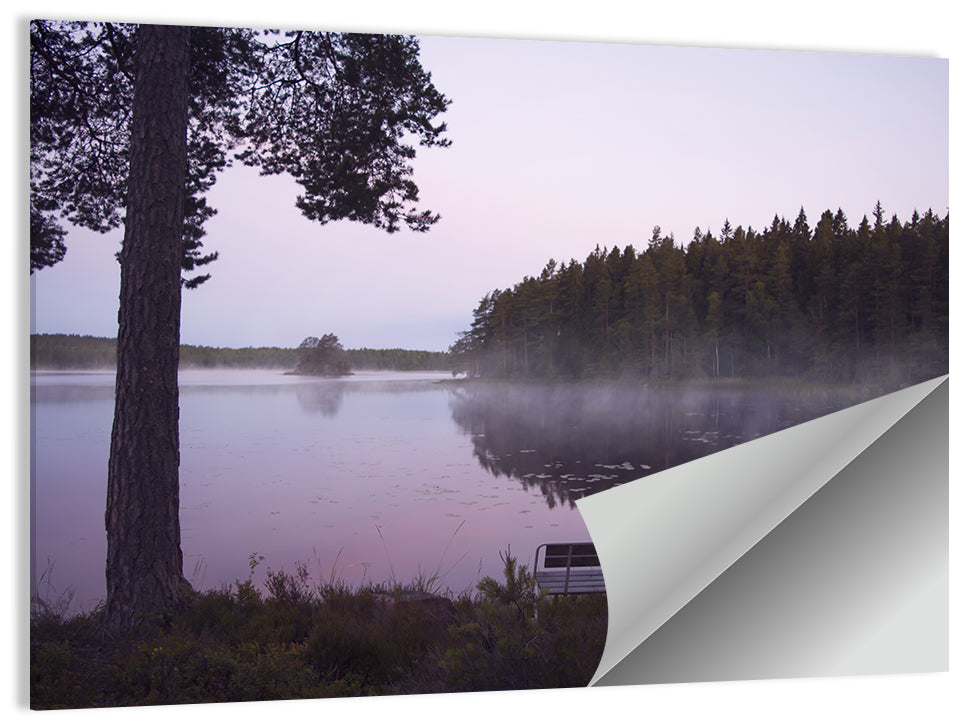 Misty Lake Wall Art