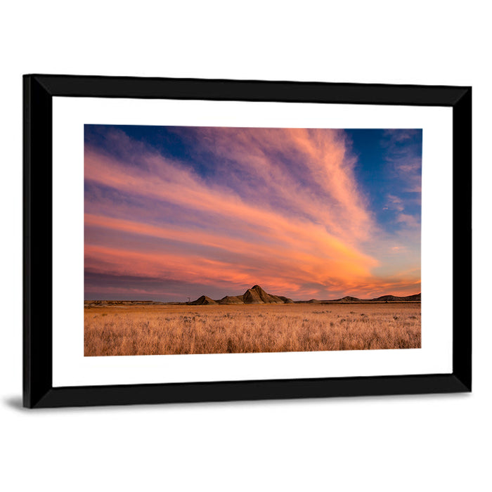 Toadstool State Park Sunset Wall Art as a framed print