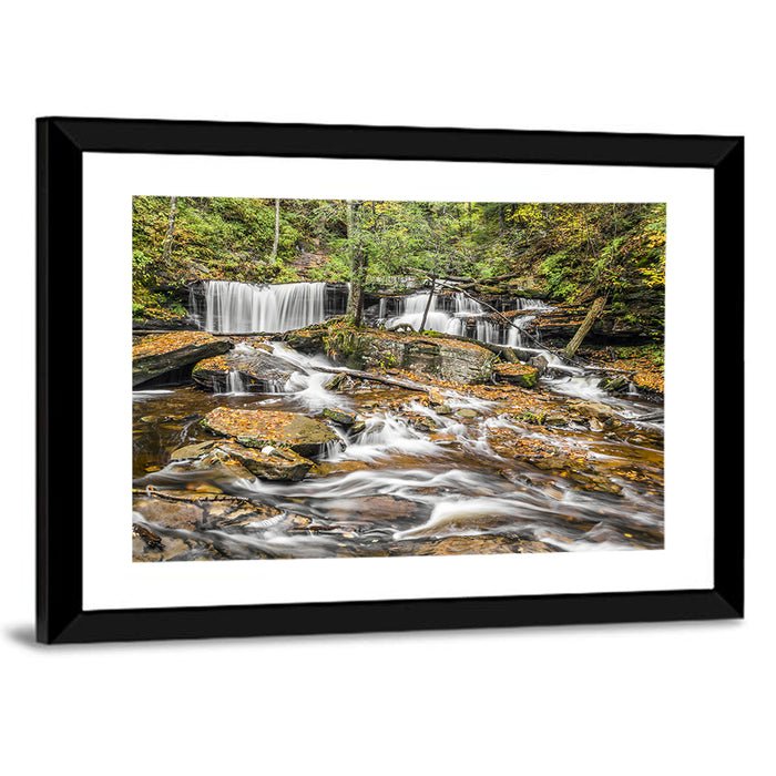 Delaware Falls Wall Art as a framed print