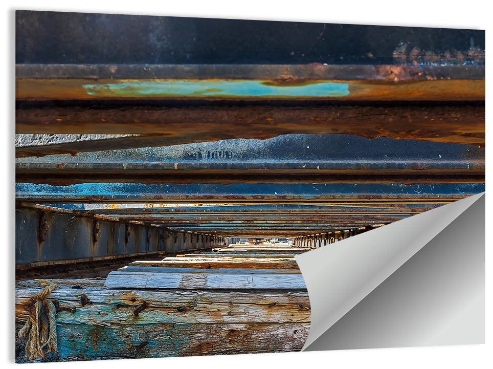 Boat Dock Bottom Abstract Wall Art