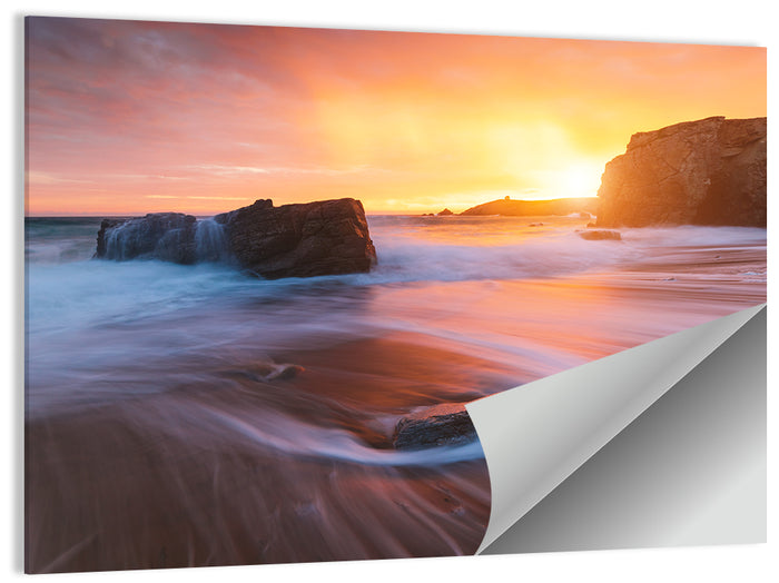 Quiberon Beach Sunset Wall Art as a poster print