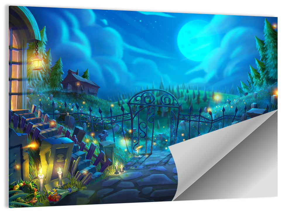 Halloween Dead Garden Wall Art