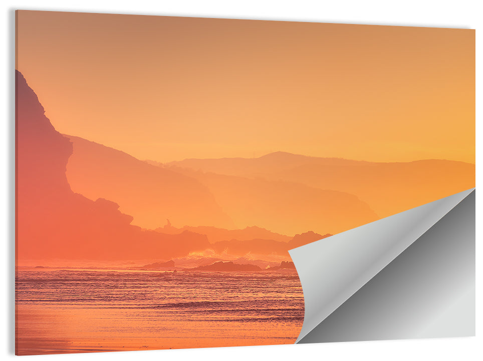 Surfer at Beach Wall Art