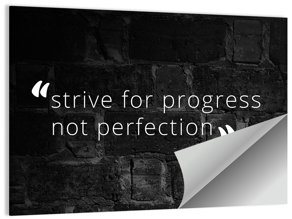 Progress Not Perfection Wall Art