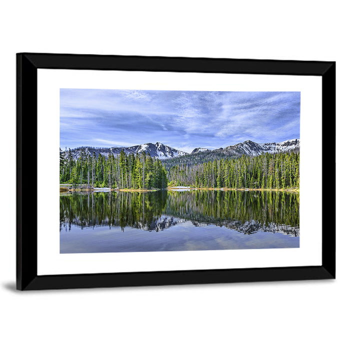 Lake Sylvan Reflection Wall Art as a framed print