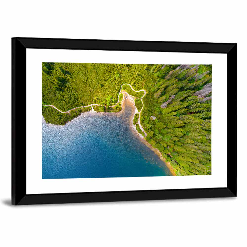 Tatra Mountains Lake Aerial Wall Art