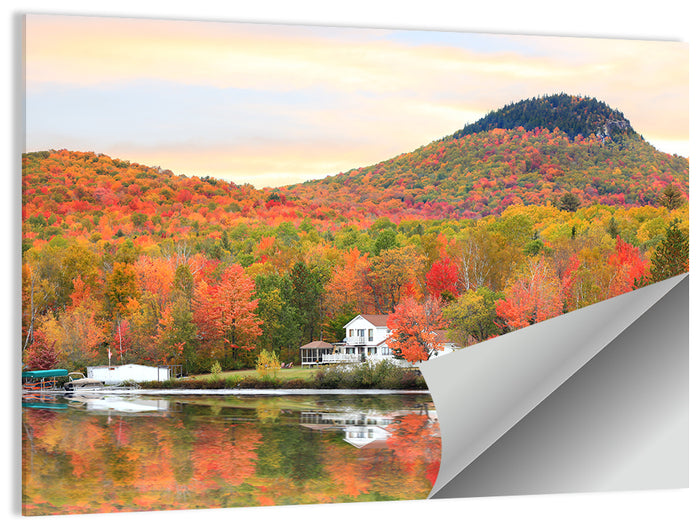 Groton Lakehouse Reflection Wall Art as a poster print