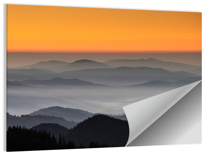 Rarau Mountains Sunrise Wall Art as a poster print