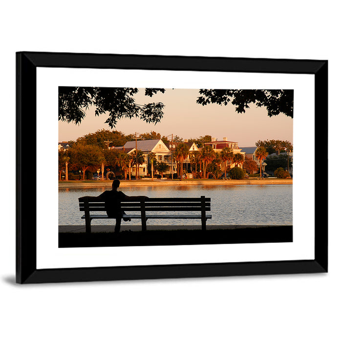 Colonial Lake, Charleston Wall Art as a framed print