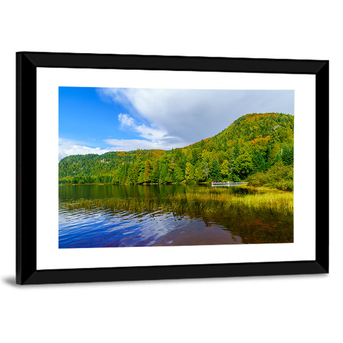 Monroe Lake Wall Art as a framed print