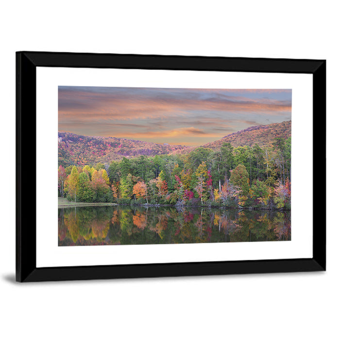 Cheaha State Park Lake Wall Art as a framed print