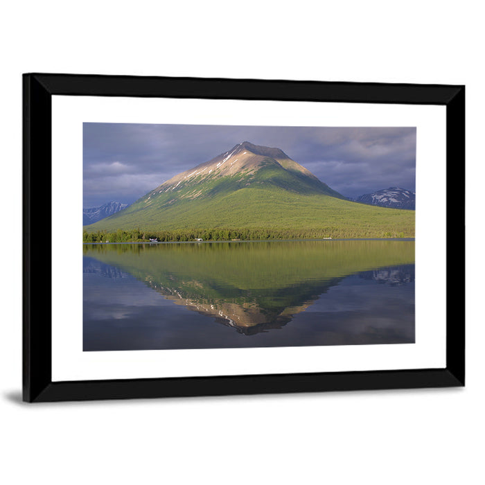 Mount Tanalian from Lake Clark Wall Art as a framed print