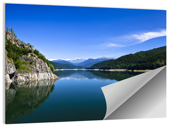Calm Mountain Lake Reflection Wall Art as a poster print