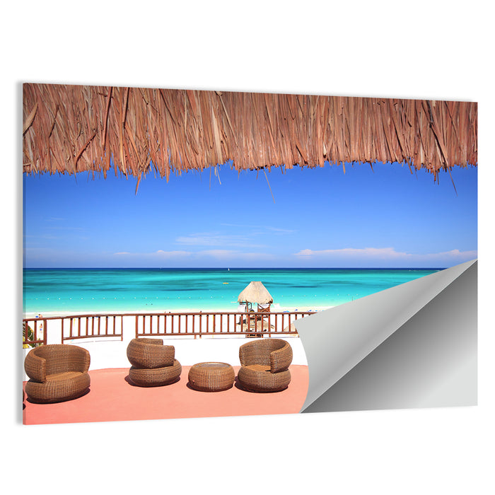 Beach Resort Balcony View Wall Art as a poster print