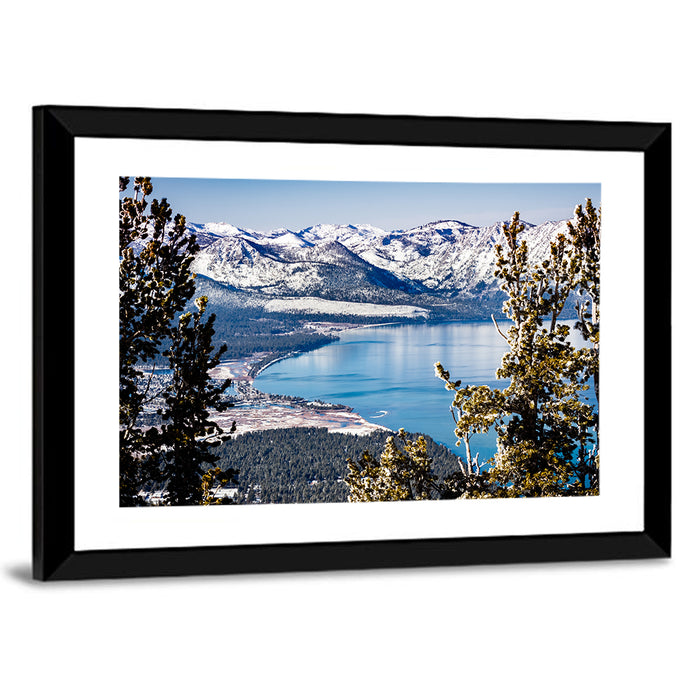 Lake Tahoe Sierra Vista Wall Art as a framed print